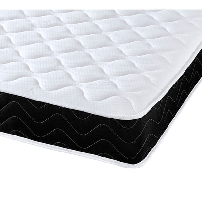 7.25" Deep Black Wavy Onion Quilted Hybrid Memory foam and Spring Mattress